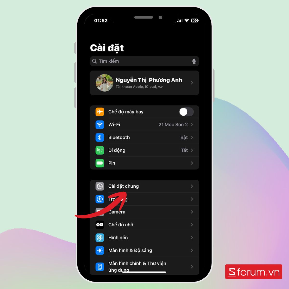 cách xoá bộ nhớ đệm trên iPhone khi tắt tải về bản cập nhật bước 1