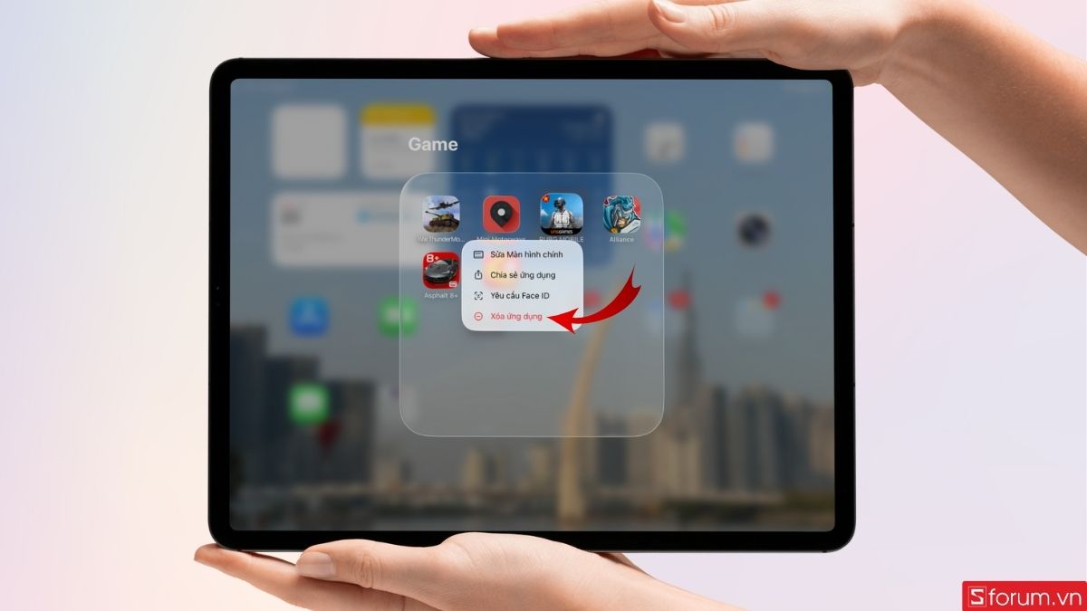 Nhấn giữ và chọn Xóa ứng dụng
