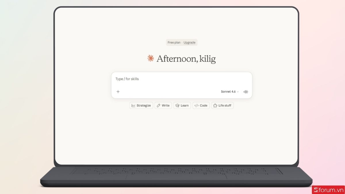 Mở ngay trang web Claude AI