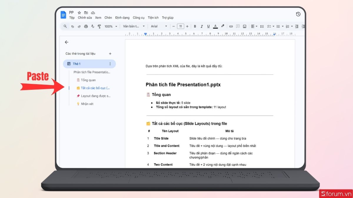 Dán nội dung bạn đã copy trước đó