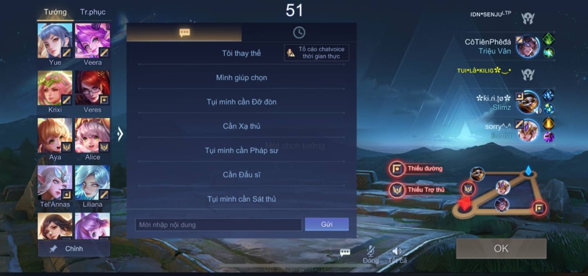 Ưu điểm khi cài đặt chat nhanh Liên Quân