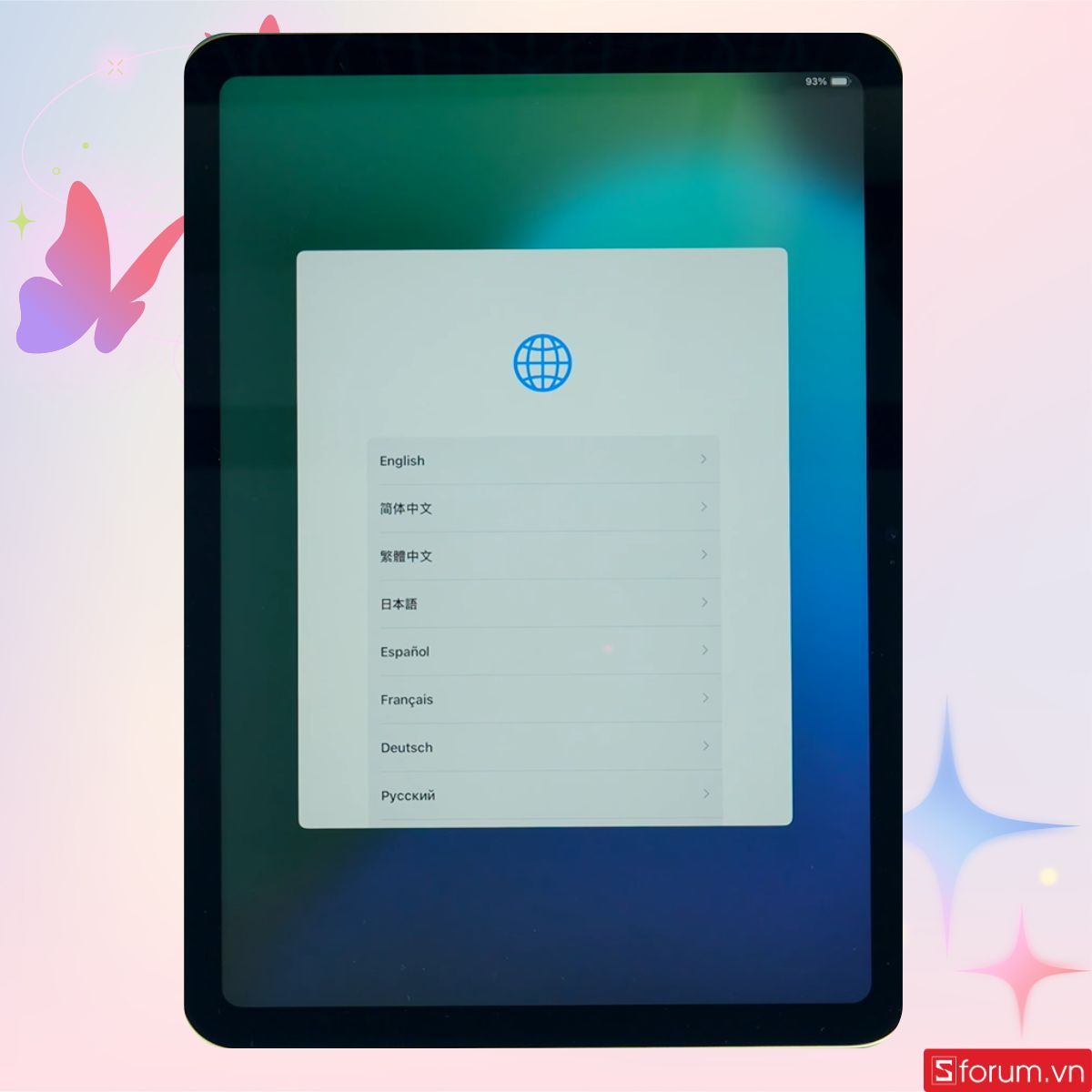 Chọn ngôn ngữ bạn muốn sử dụng trên iPad