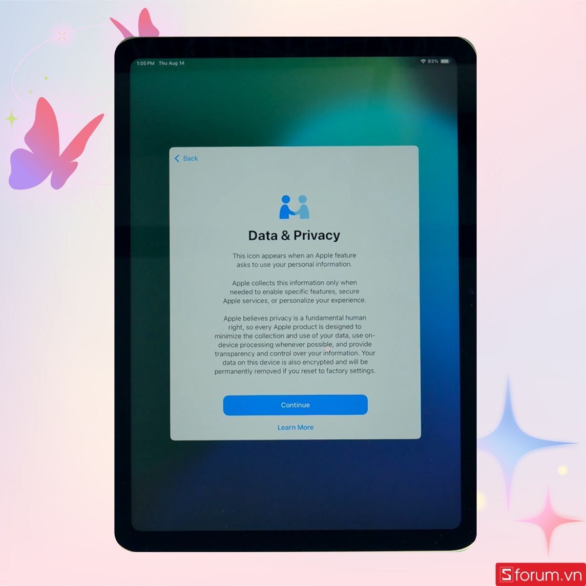 Đồng ý với điều khoản và chính sách của Apple