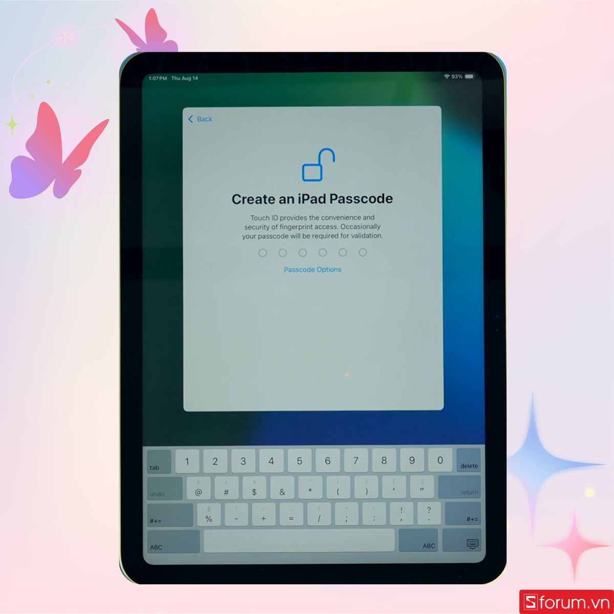 Thiết lập mã mở khóa iPad
