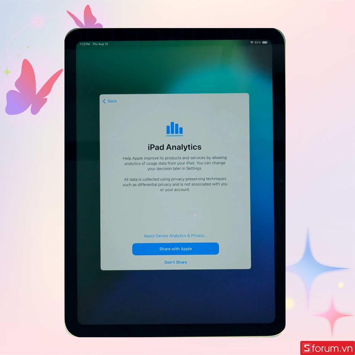 Thiết lập iPad Analytics