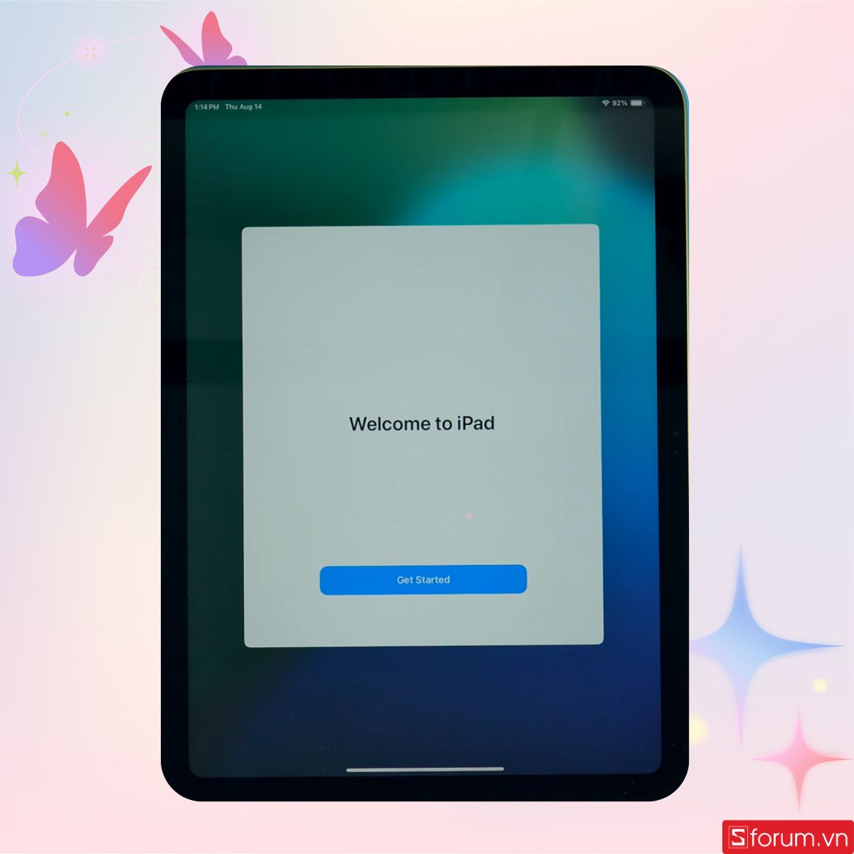 Nhấn Get Started để hoàn tất set up iPad