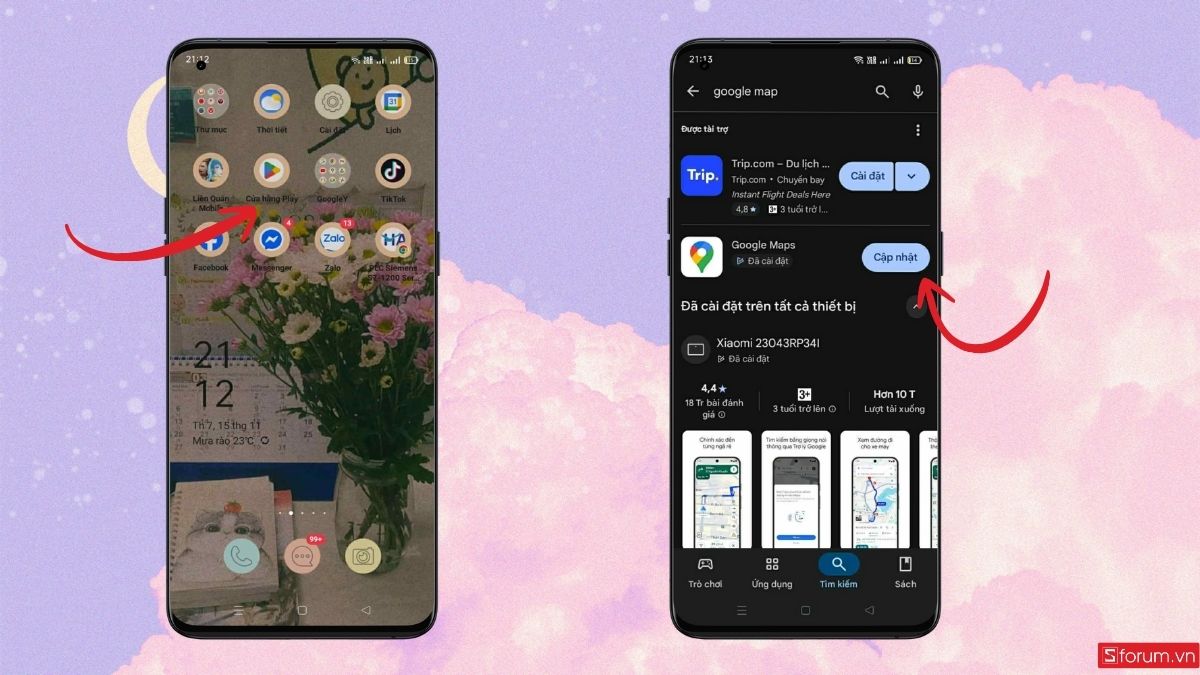 Cập nhật Google Maps trên Oppo