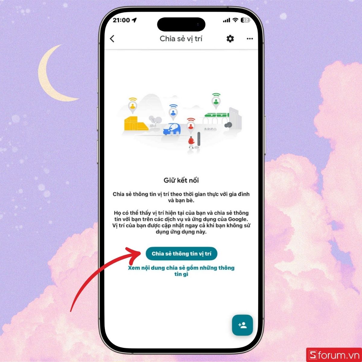 Xác nhận chia sẻ thông tin vị trí