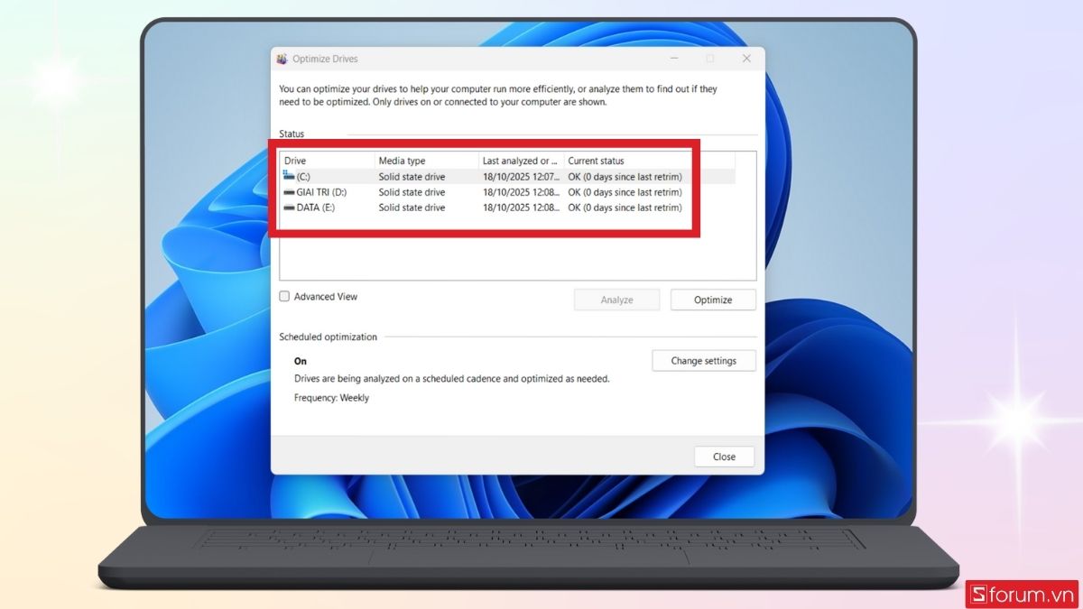 Xem xét loại ổ cứng tại mục Media Type