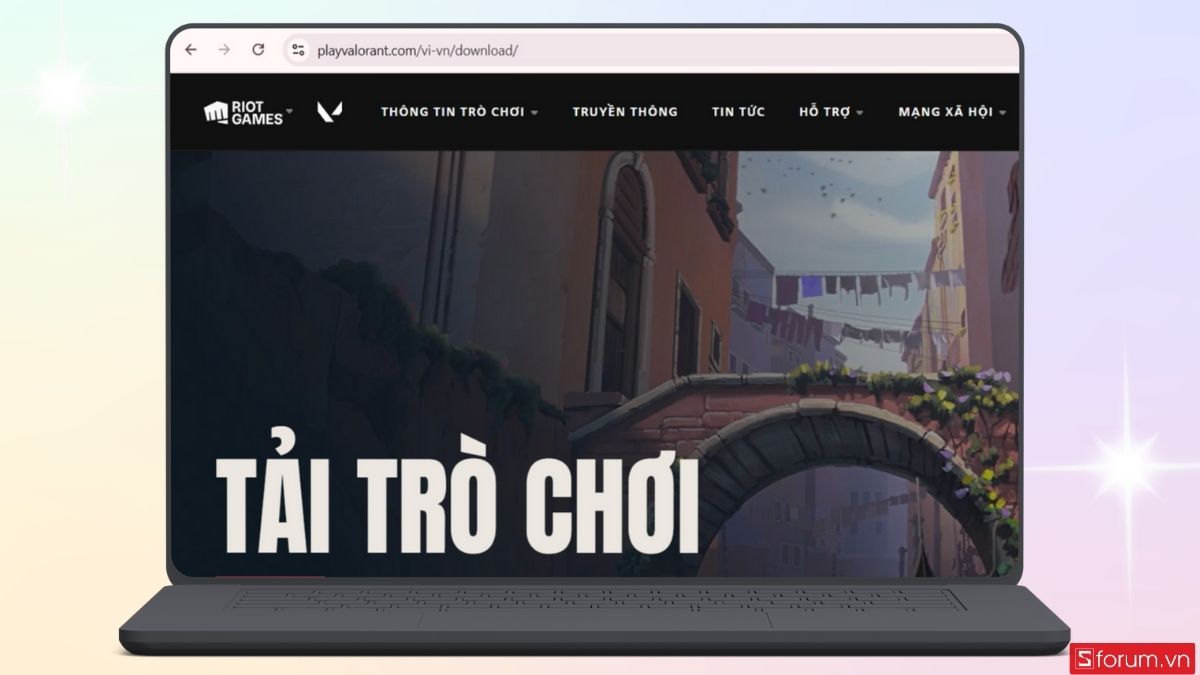 Truy cập vào trang chủ VALORANT