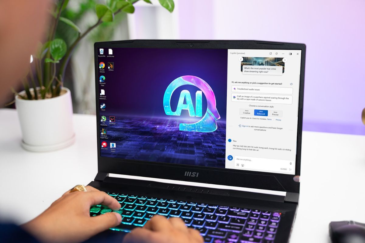 Laptop MSI Gaming Katana AI B8VE-402VN có cấu hình cực chất lượng