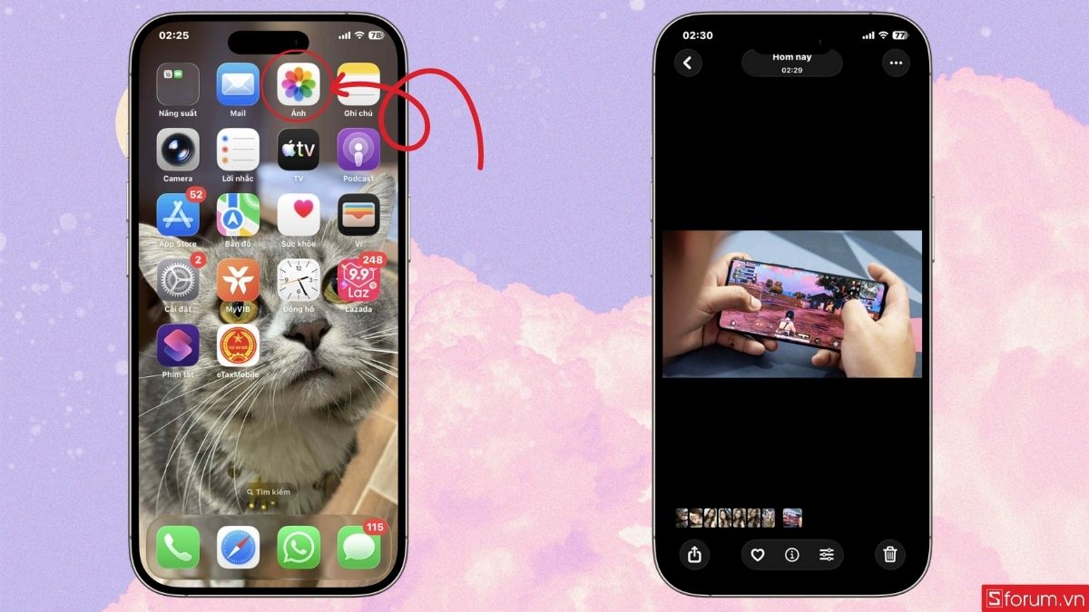 Vào ảnh và chọn ảnh cần chỉnh sửa