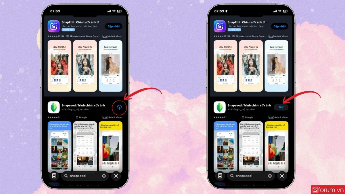 Tải ứng dụng Snapseed từ App Store