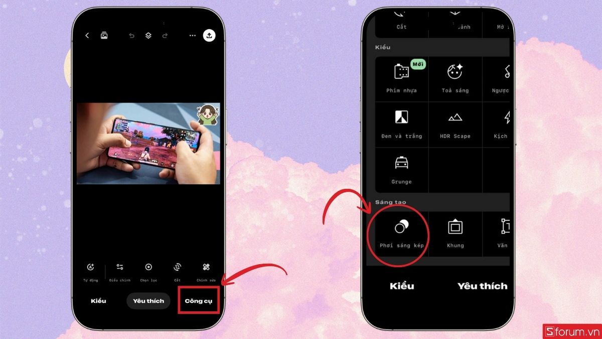 Chọn công cụ để bắt đầu chèn ảnh logo