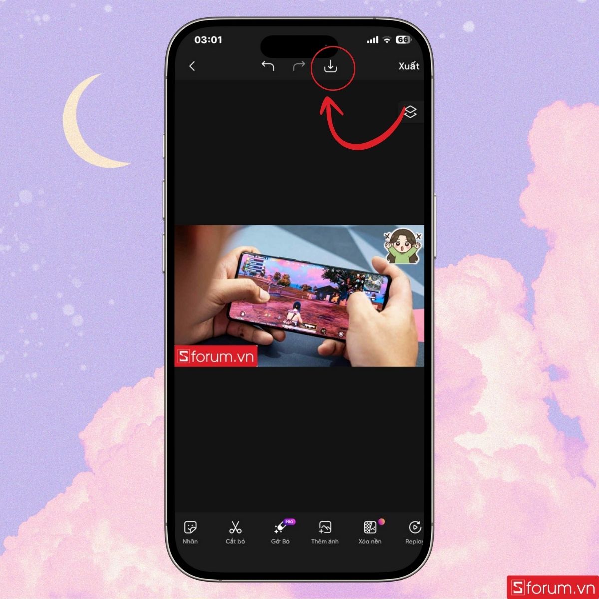 Tải ảnh đã chỉnh sửa về máy