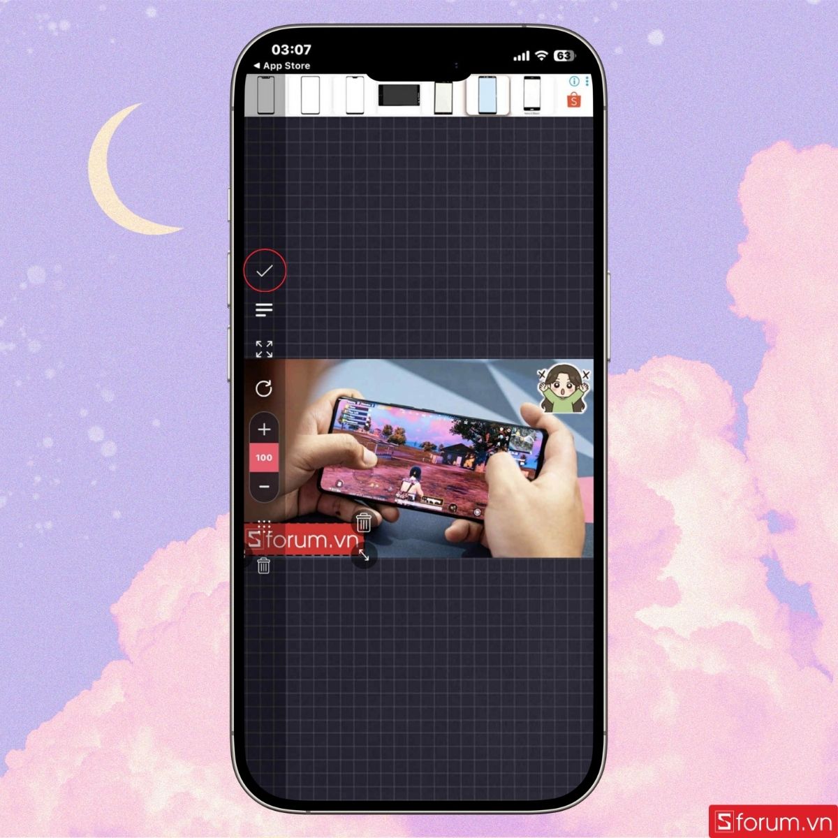 Điều chỉnh vị trí logo lên ảnh
