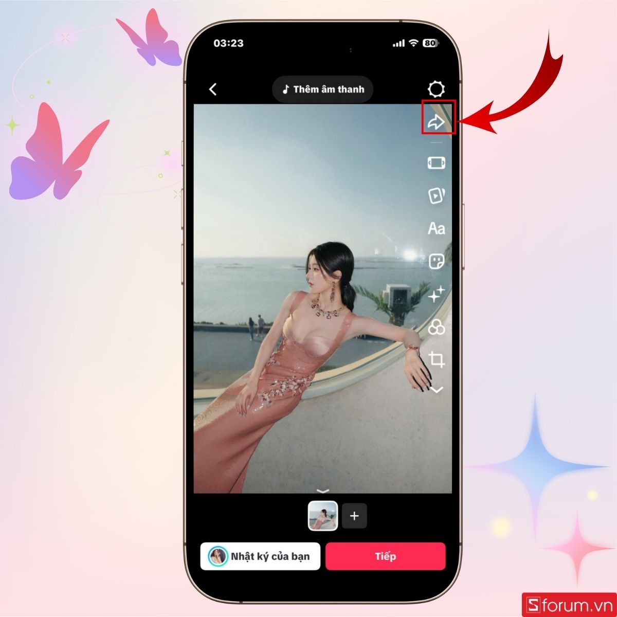 Nhấn vào biểu tượng như hình để tải