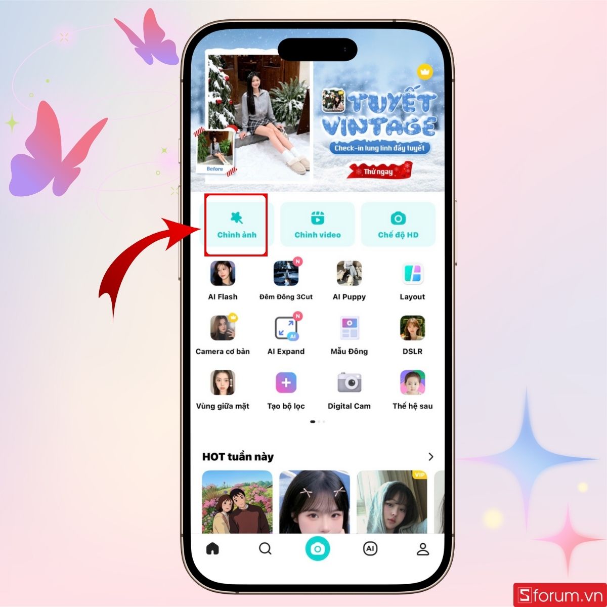 Nhấn vào mục Chỉnh sửa