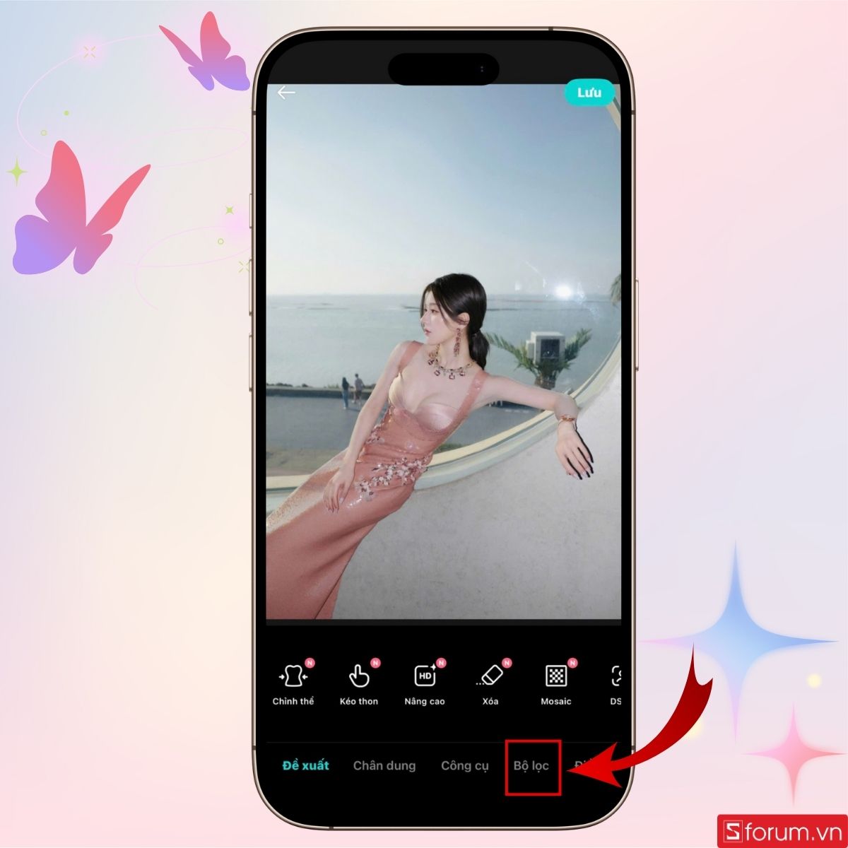 Chọn mục Bộ lọc