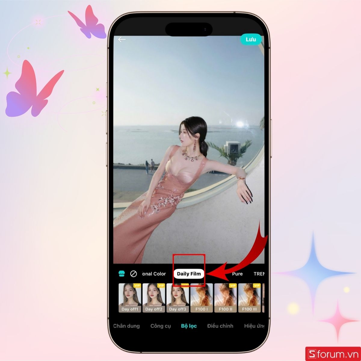 Lướt sang trái và chọn Daily film