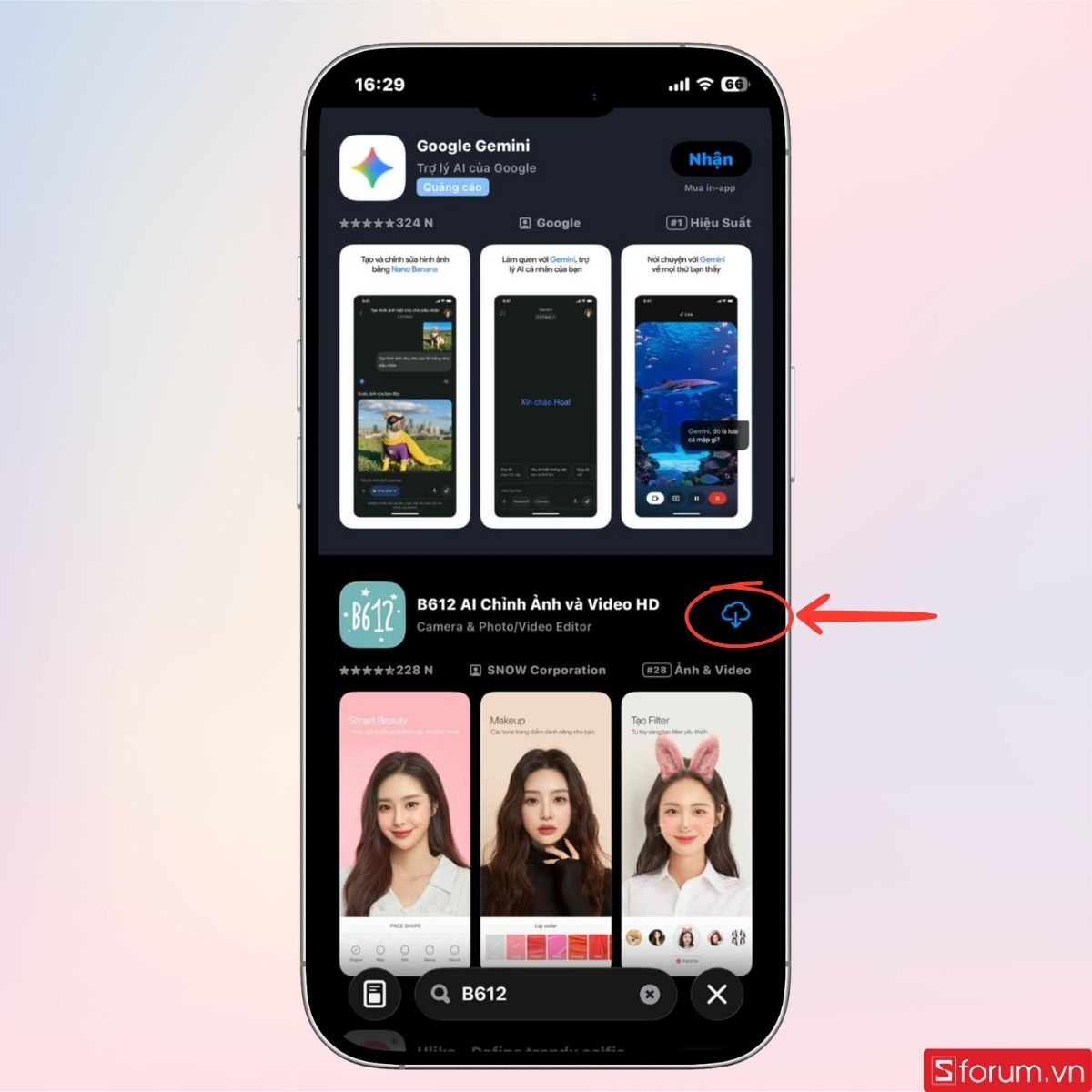 Tải hoặc cập nhật ứng dụng B612 về máy