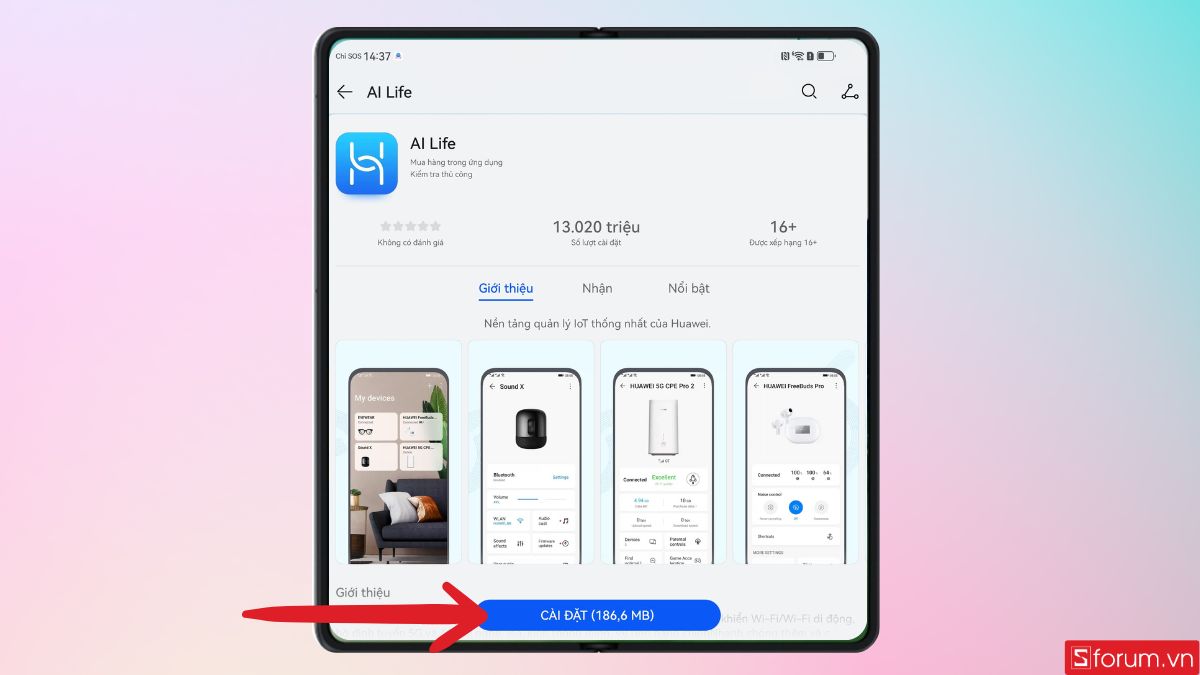 Cài đặt ứng dụng AI Life về máy