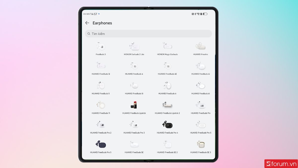 Nhấn vào mục Earphones