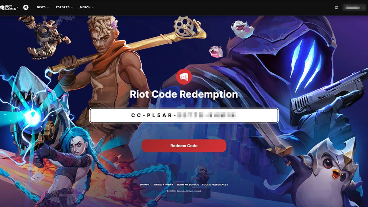 Nhập Redeem Code để hoàn tất