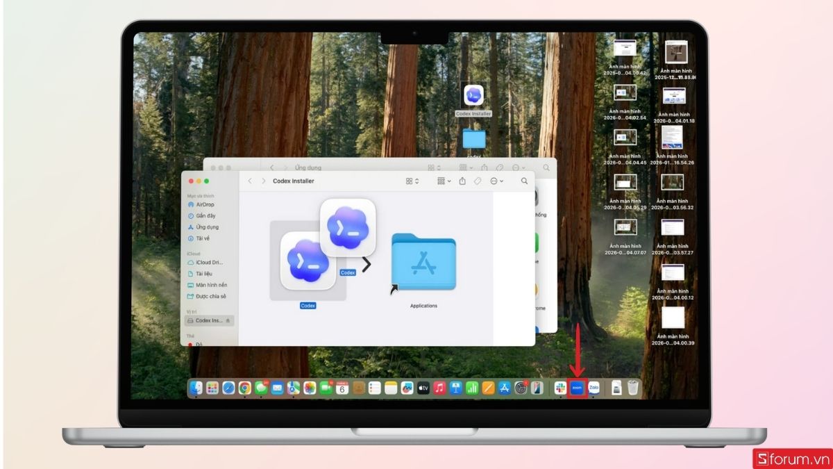 Chuyển Codex app vào thư mục Applications 