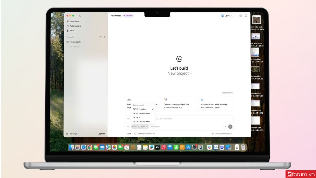 Bắt đầu trải nghiệm Codex trên MacOS