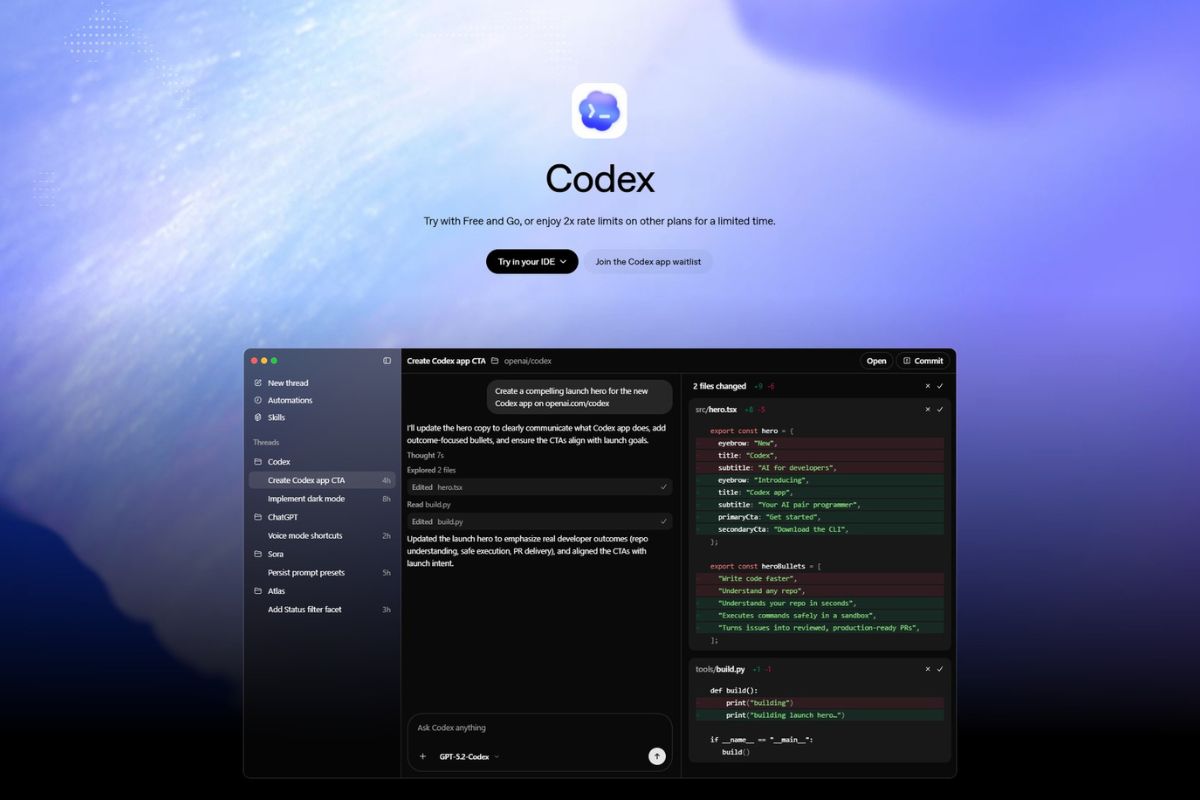 Codex app trên macOS có khả năng tự động hóa