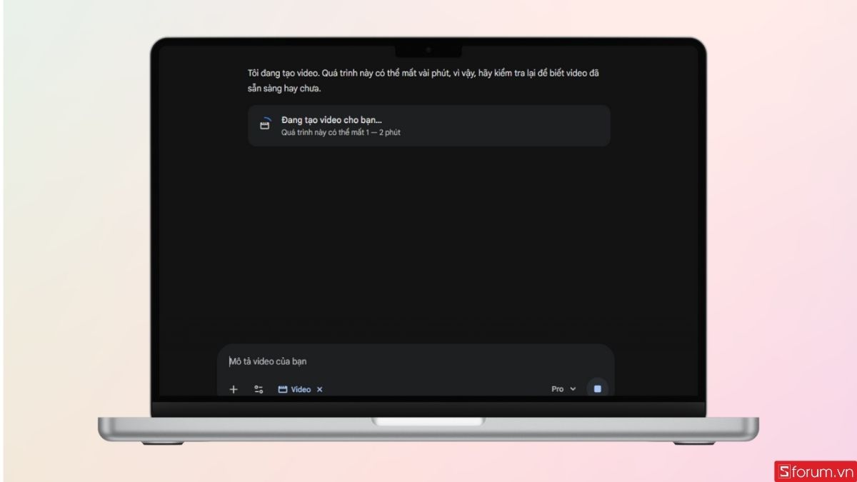 Chờ AI xử lý và tạo video