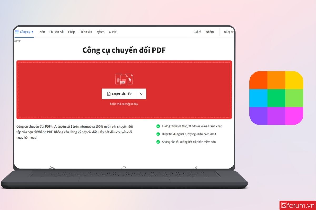 Smallpdf là công cụ chuyển đổi đuôi ảnh cực kỳ tiện lợi