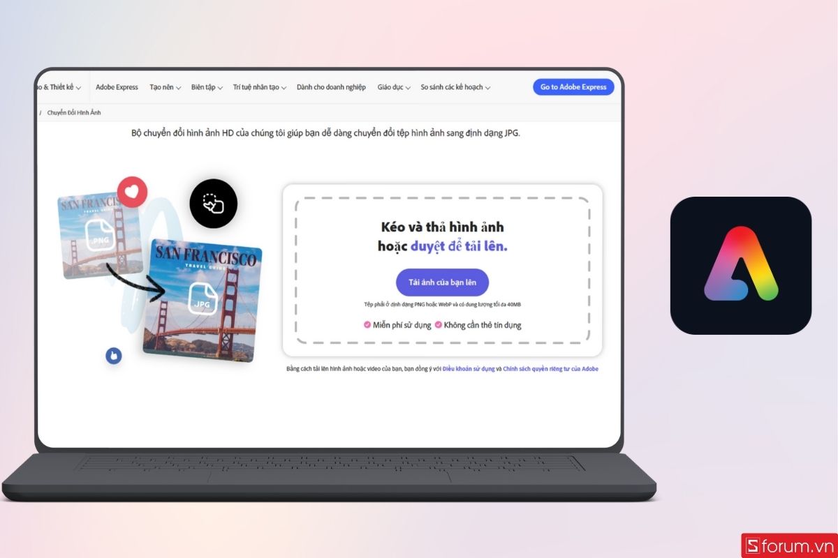 Adobe Express là công cụ chuyển đổi ảnh nhanh chóng