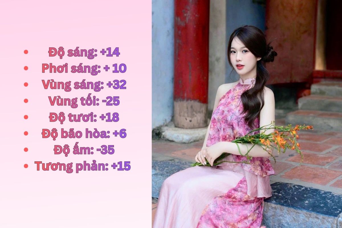 Công thức chỉnh ảnh nàng thơ