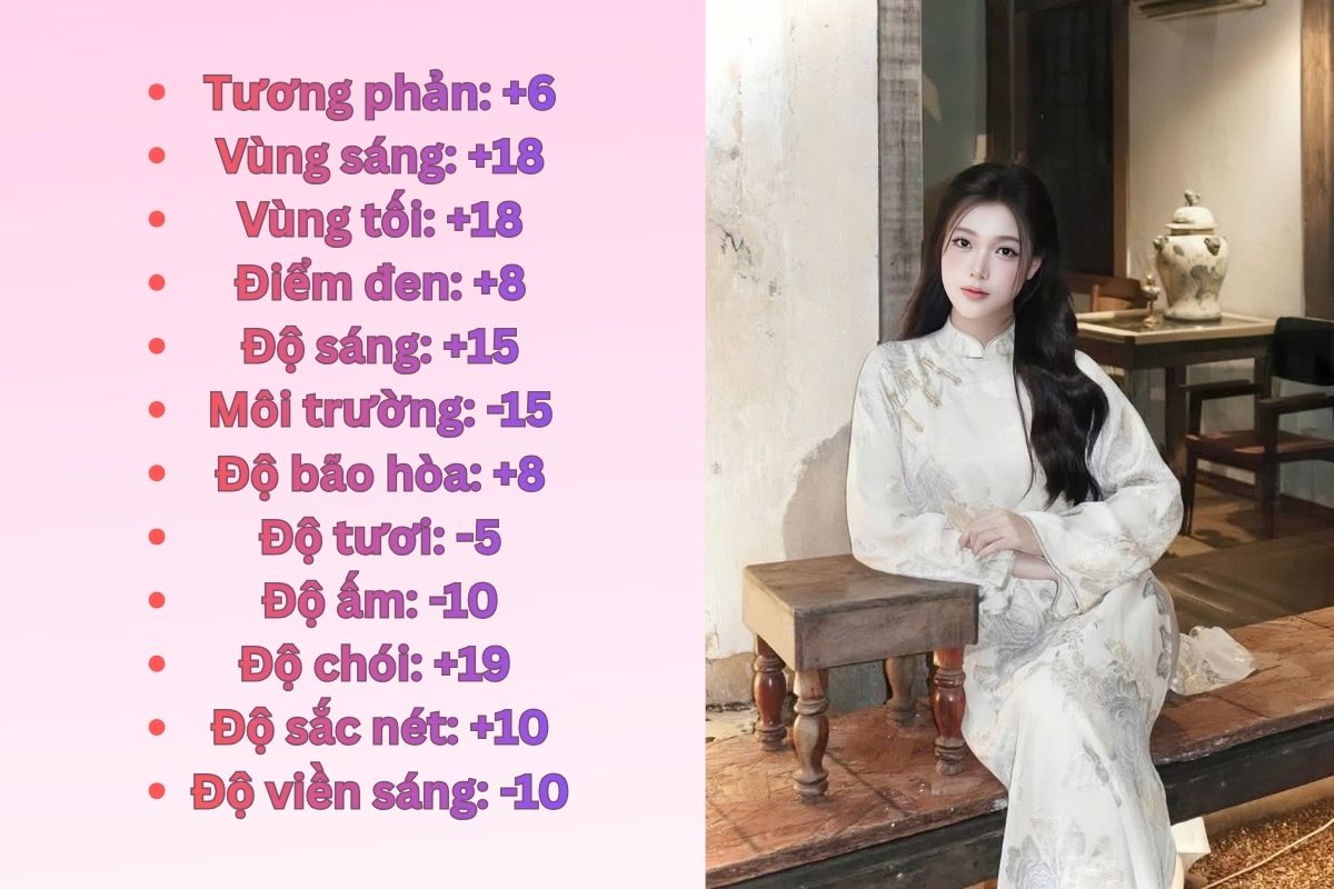 Công thức chỉnh ảnh màu Bạch Nguyệt Quang 