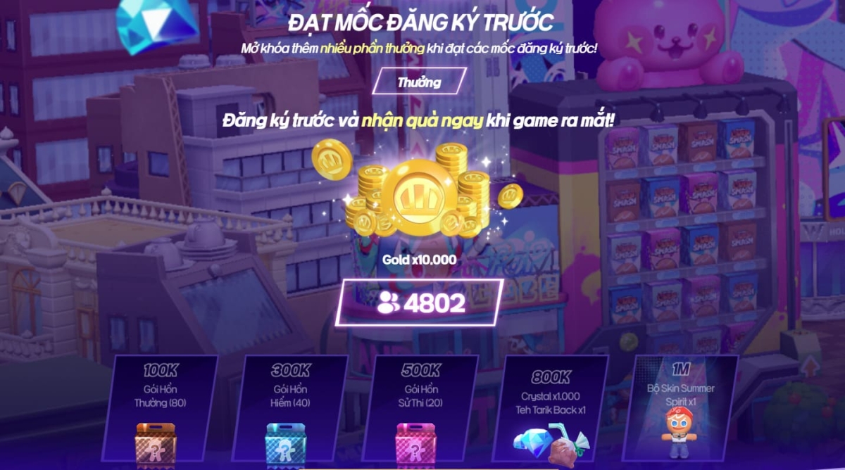 Đăng ký đặt trước game để nhận loạt phần thưởng hấp dẫn