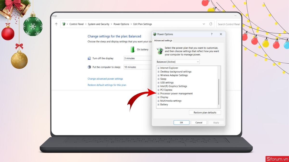 khắc phục CPU bị tụt xung khi chơi game bằng cài đặt CPU bước 2 tiếp theo
