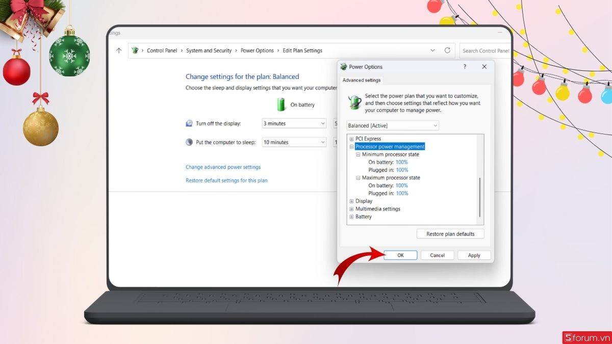 khắc phục CPU bị tụt xung khi chơi game bằng cài đặt CPU bước 2 còn lại