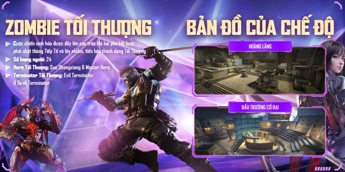 Bản đồ của chế độ Zombie Tối Thượng