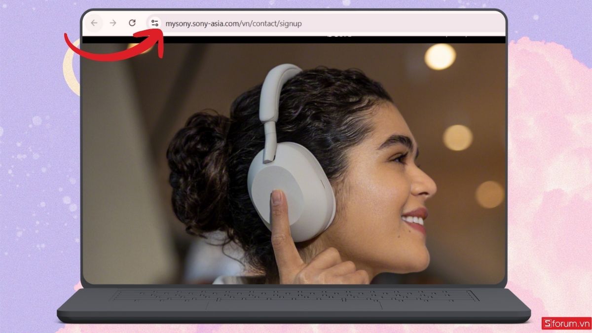 Truy cập vào web My Sony