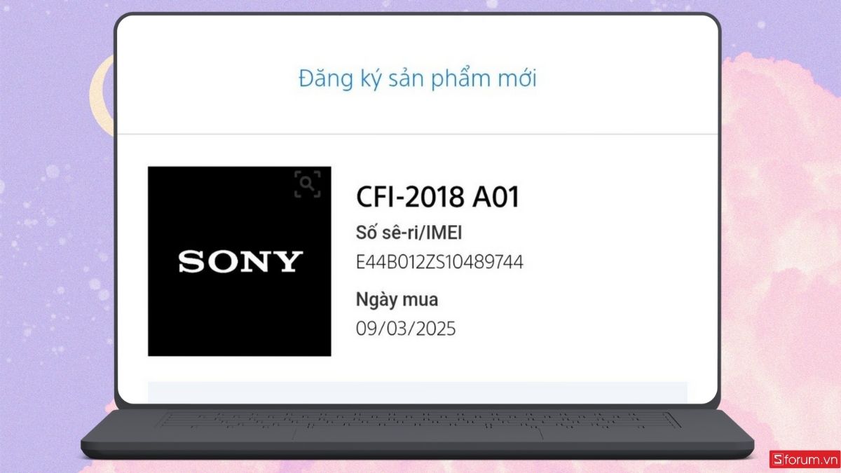 Liên kết sản phẩm thành công trên My Sony