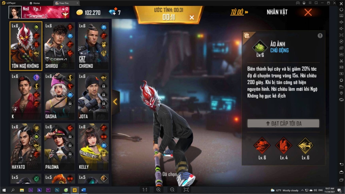 Hệ thống nhân vật trong Free Fire ngày càng đông đảo