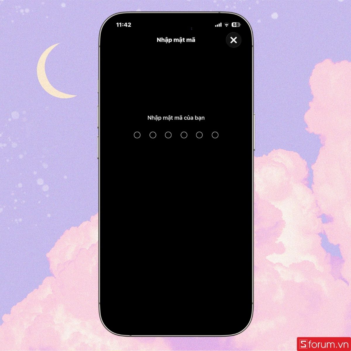 Nhập mật khẩu để xác nhận cài đặt lại mạng