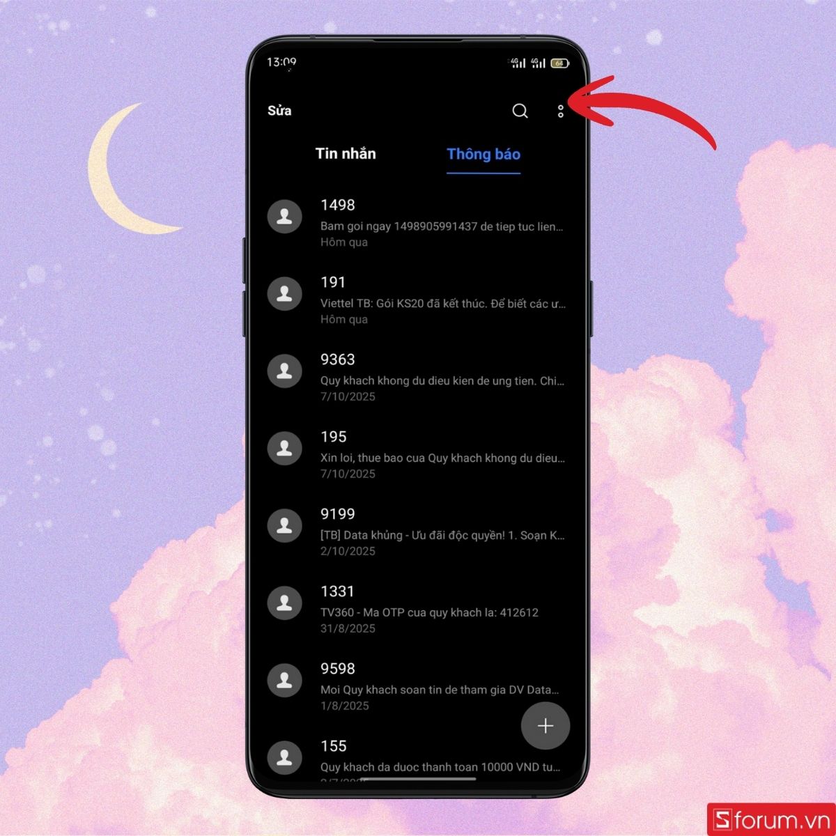 Nhấn vào biểu tượng như hình