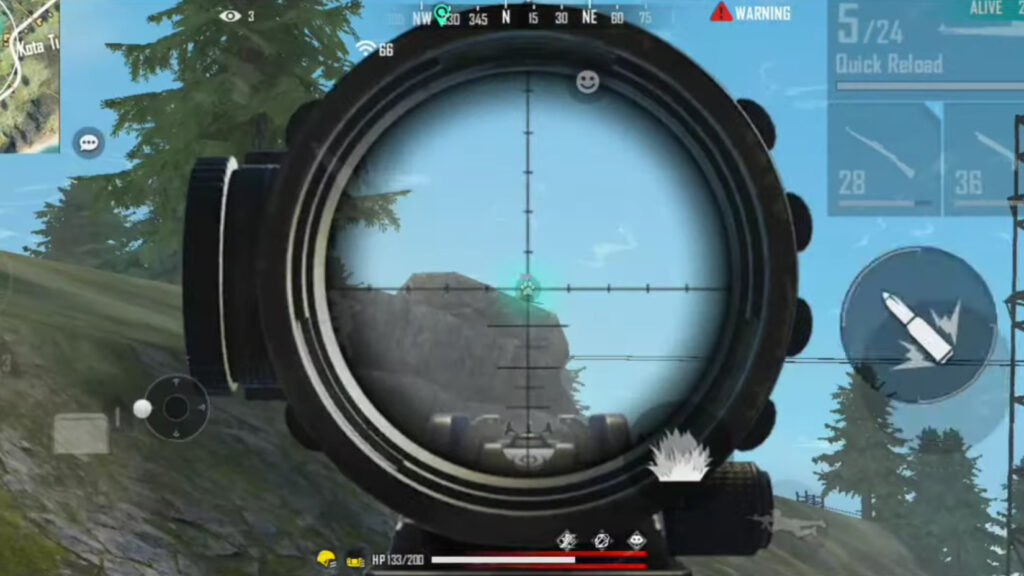 Cài độ nhạy cho súng bắn tỉa