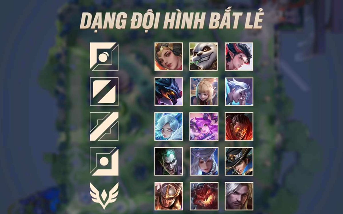 Đội hình bắt lẻ trong Liên Quân