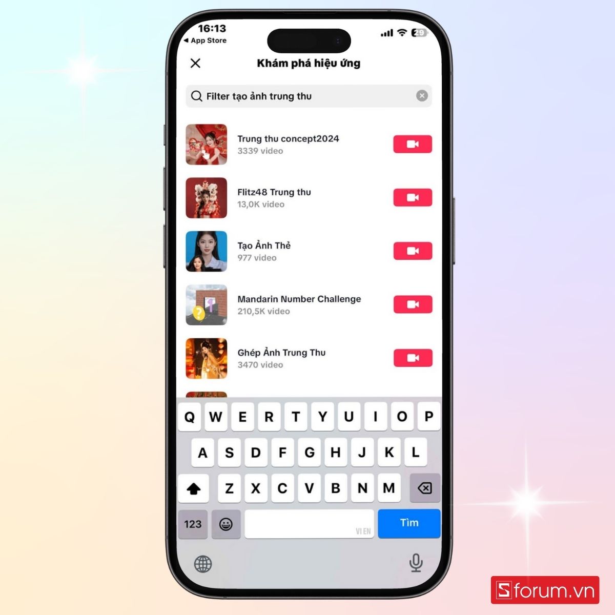 TikTok sẽ đề xuất loại filter trung thu cho bạn