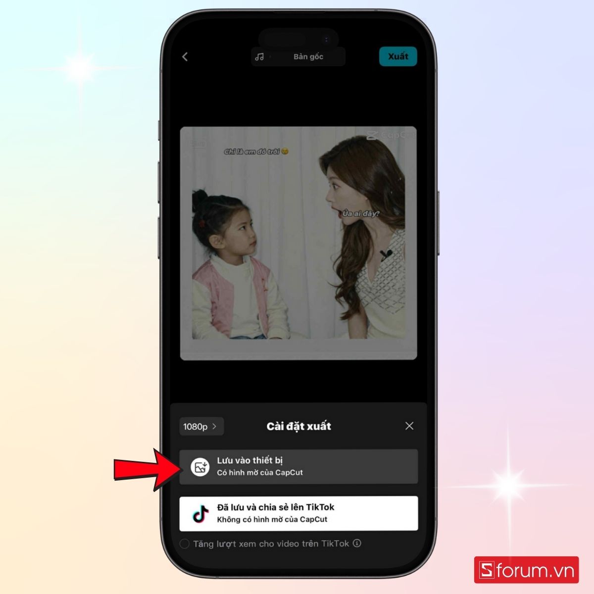 Nhấn xuất để lưu lại sản phẩm