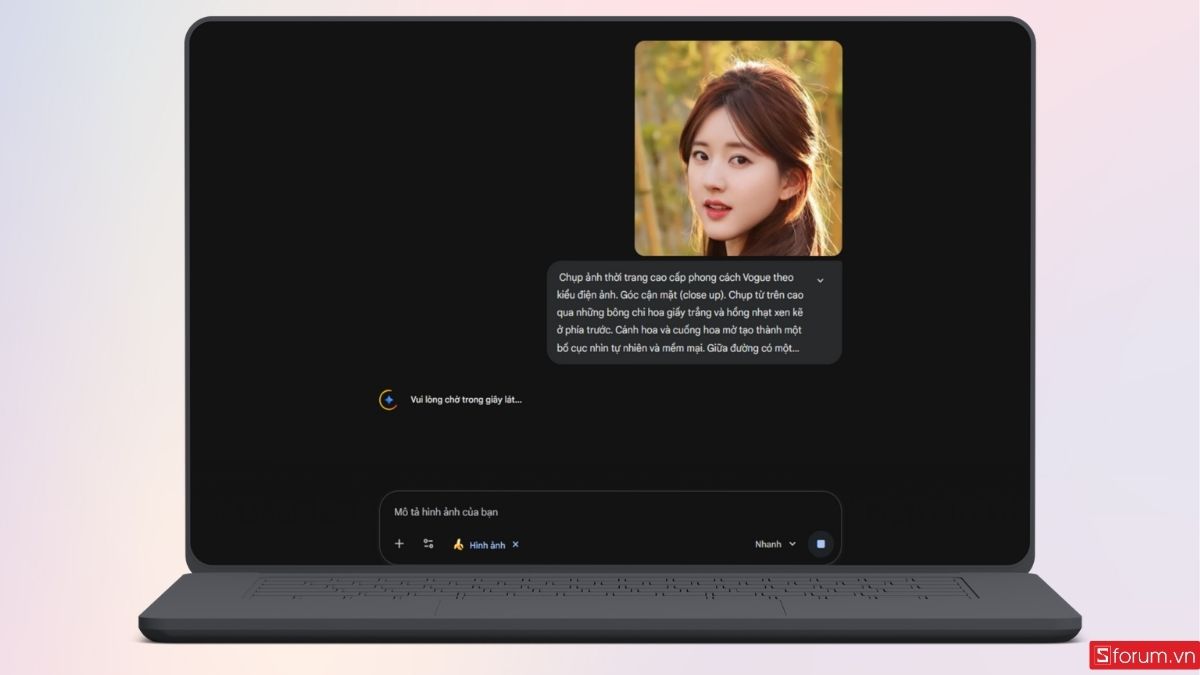 Gemini sẽ xử lý yêu cầu của bạn trong vài giây